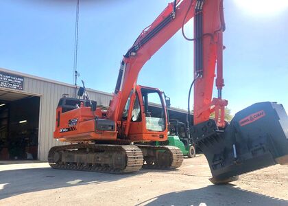 image of excavator for Midstate Land Clearing and Forestry Mulching LLC