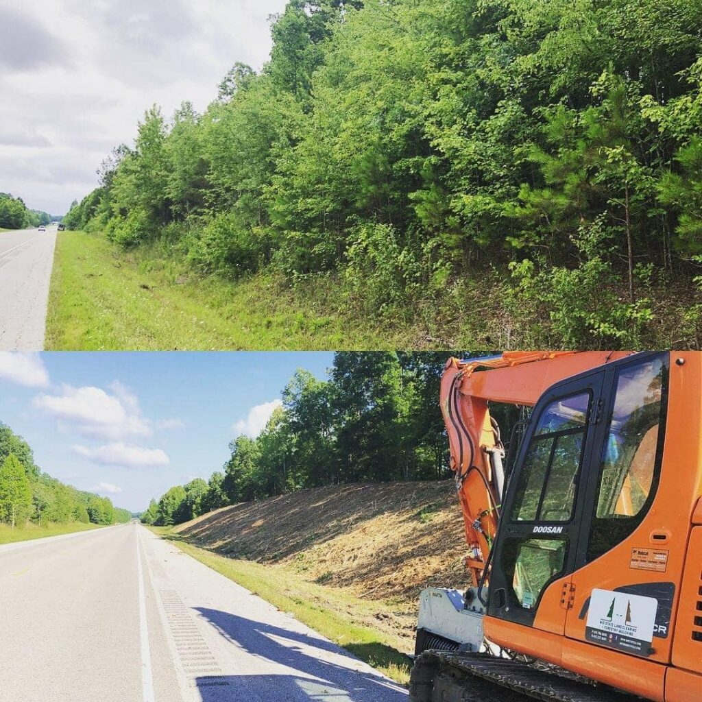 before and after for Midstate Land Clearing and Forestry Mulching LLC