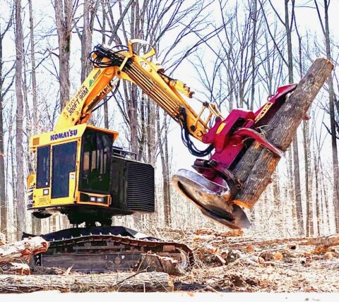 Tracked Feller Buncher Close View